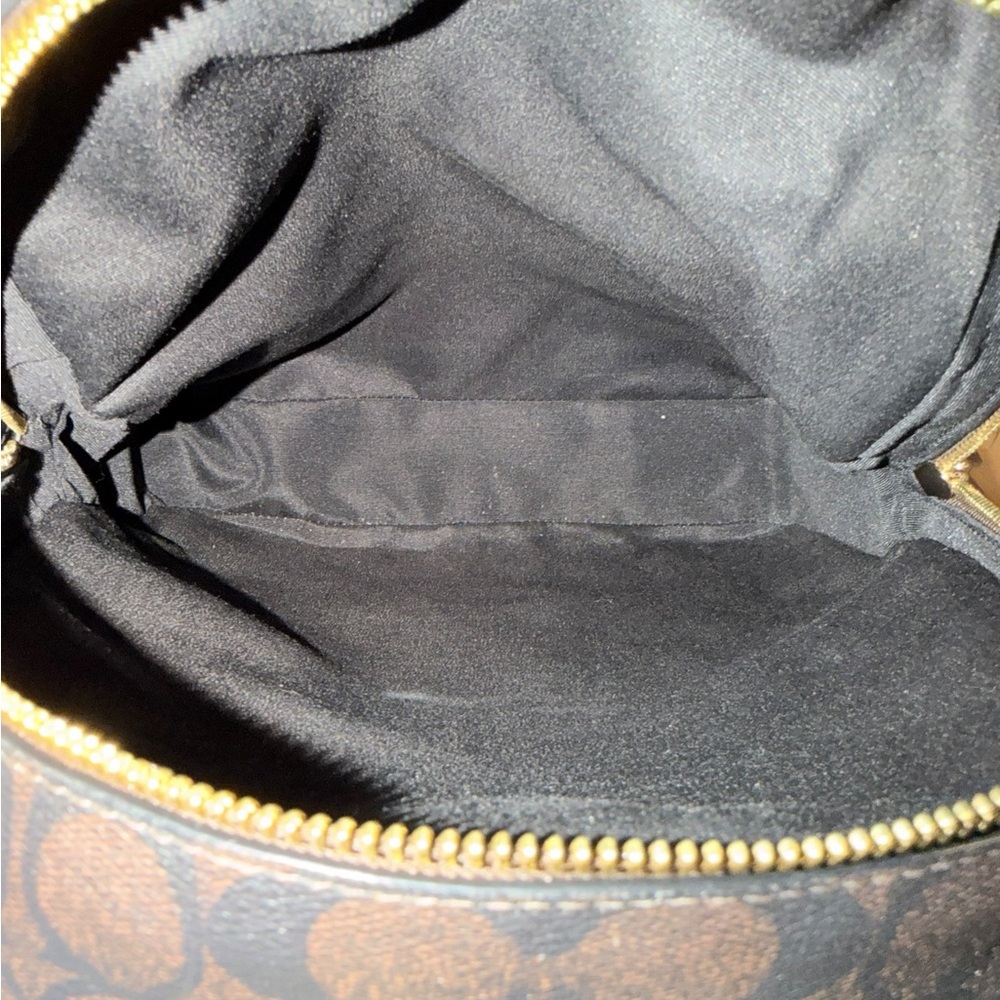Coach Court Backpack Black Brown Signature Canvas 5671 - Picture 13 of 15